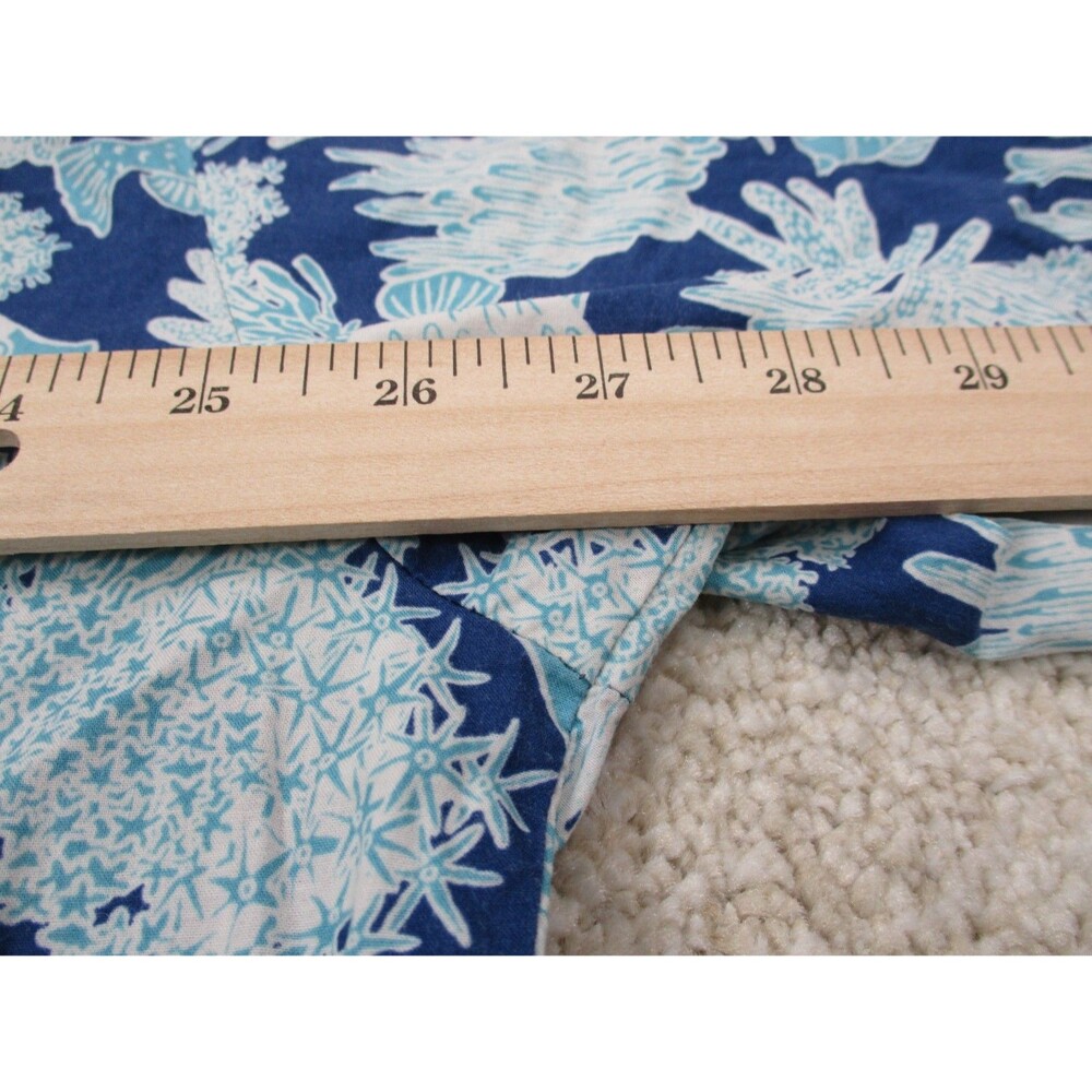 Tori Richard Shirt Men 2XL Blue Fish Coral Reef Hawaiian Cotton Lawn Button Up - Picture 9 of 10